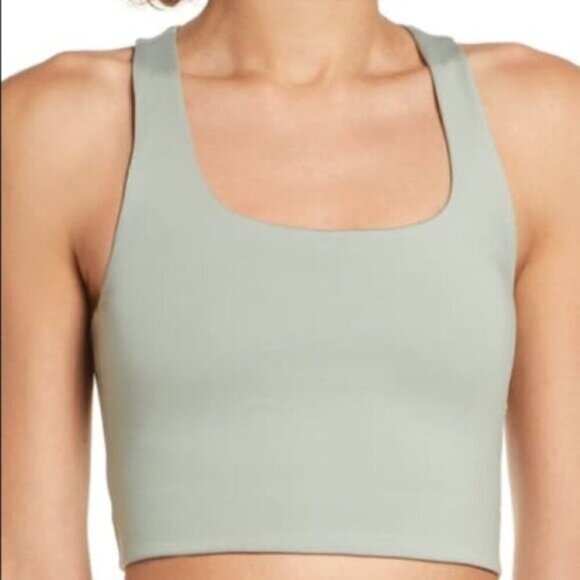 Girlfriend collective Paloma Sports Bra Sage green Racerback Full coverage - Picture 7 of 15